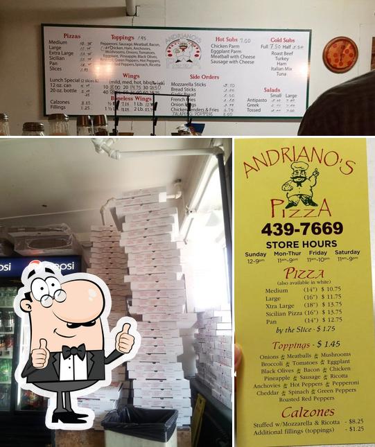 Andriano's Pizza in Delmar Restaurant menu and reviews
