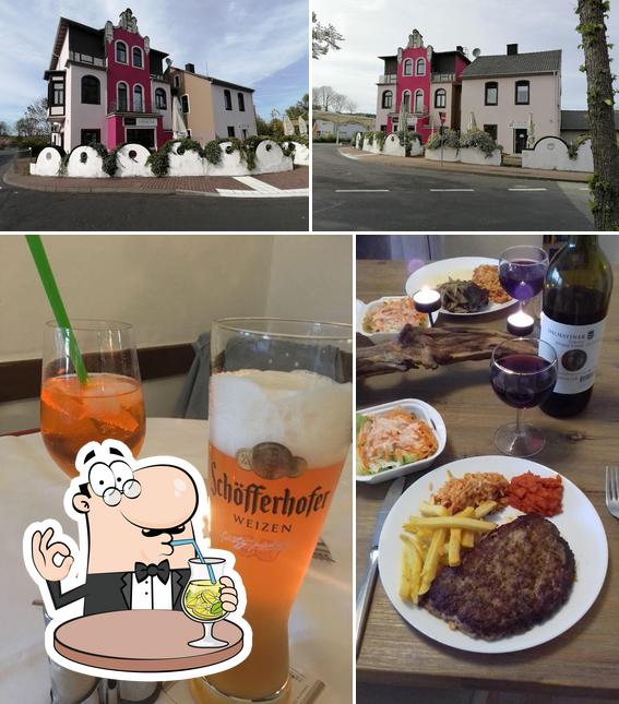 Estas son las imágenes que muestran bebida y exterior en Hotel - Restaurant Croatia Idstein