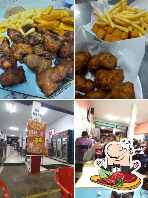 Escolha refeições de carne no Frango Frito & Pizzaria