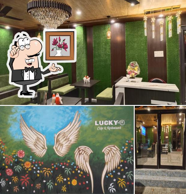 Check out how Lucky 16 लकी सिक्स्टीन Cafe and restaurant looks inside