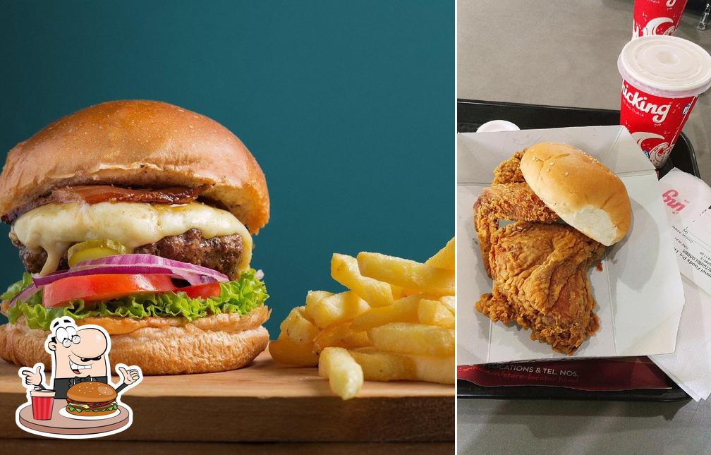 Get a burger at chicking