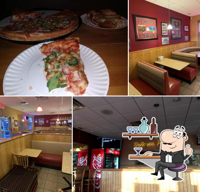 The interior of Deluxe House of Pizza
