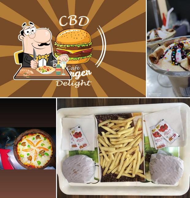 Food at Cafe Burger Delight