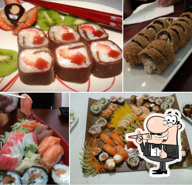 Peça diferentes opções de sushi