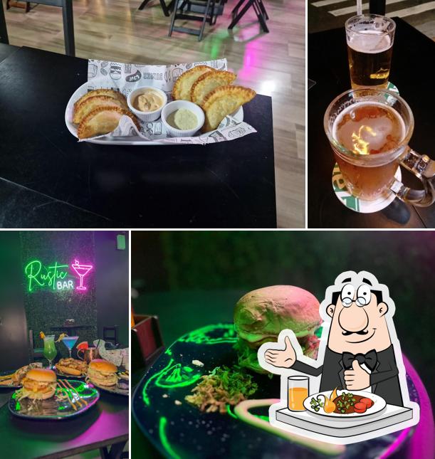 Comida em Rustic bar