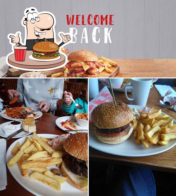 Try out a burger at The Windmill Brewers Fayre