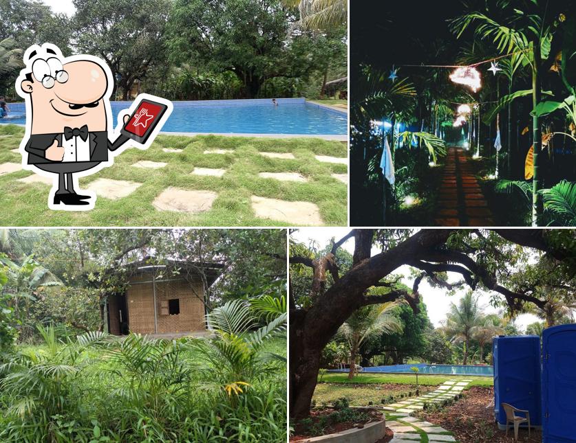 The outside part is an important feature of RK VRINDAVAN FARM HOUSE IN NANODA