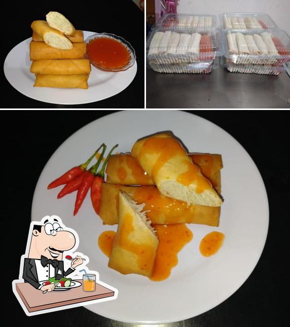 This is the image showing food and interior at Mr. Lumpia Revolusi