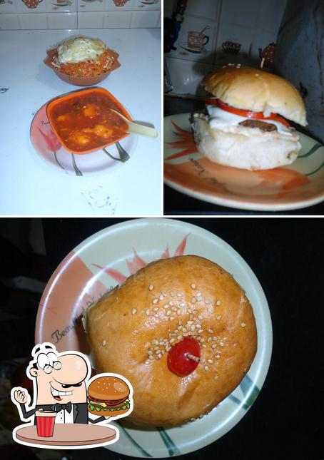 Order a burger at Sai Om Pizza Corner N Desi Chinese