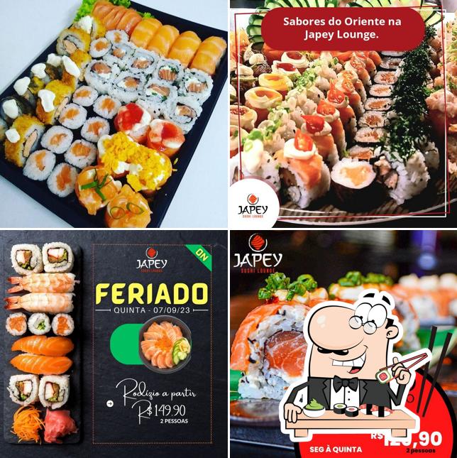 Prove diversas opções de sushi