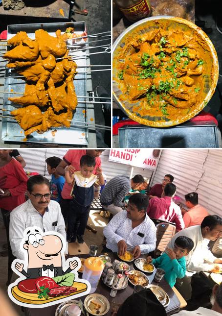 Order meat dishes at Kismat Handi & Tawa