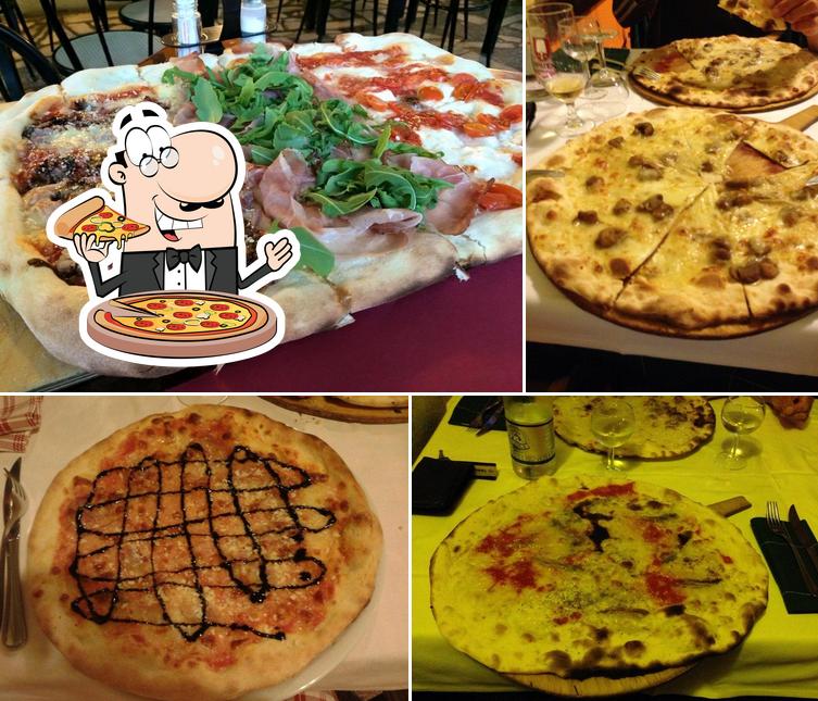 Probiert eine Pizza bei L'Osteria Di Camurana