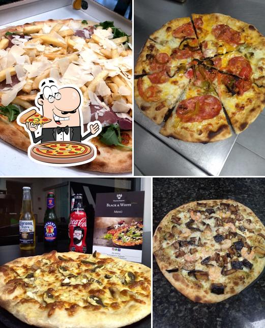 Order pizza at Pizzeria Black & White