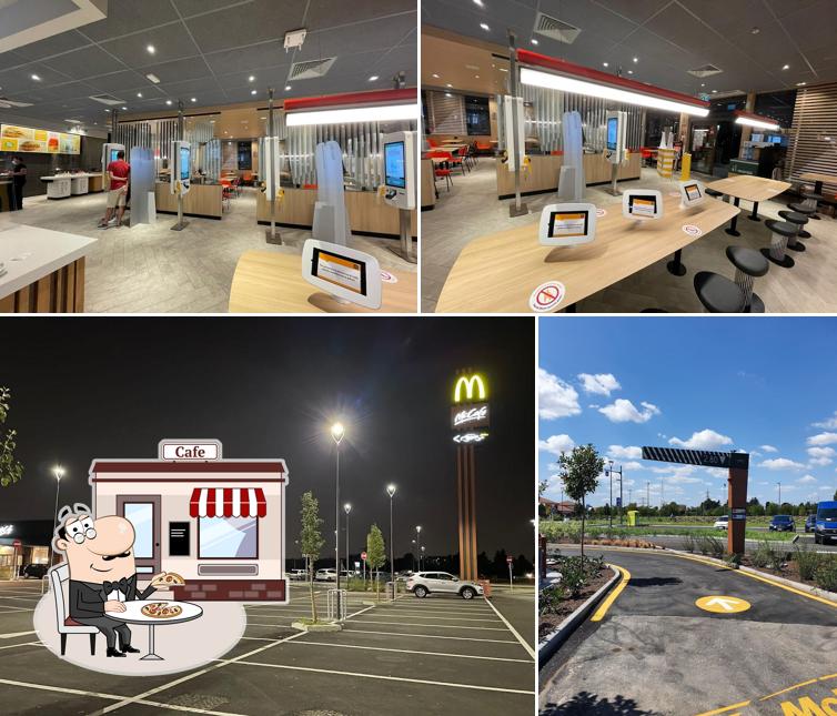 Questa è la immagine che mostra la esterno e interni di McDonald's Vimodrone