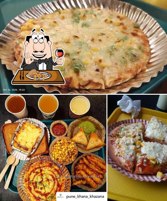 Try out pizza at Corn Club