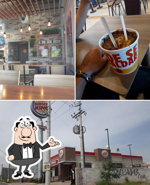 Esta é a imagem apresentando interior e comida no Burger King