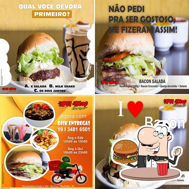 Os hambúrgueres do Pit Stop burger irão saciar uma variedade de gostos