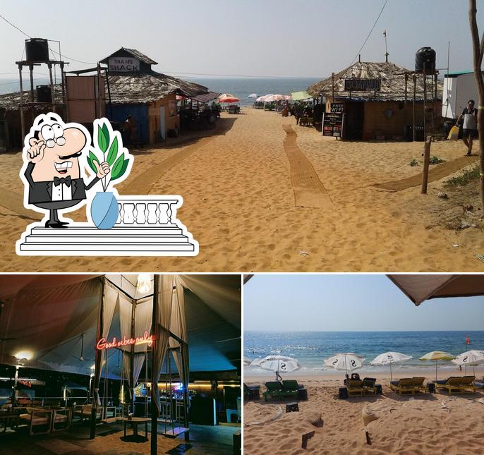 Take a look at the outside area of Goan Hut Beach Shack