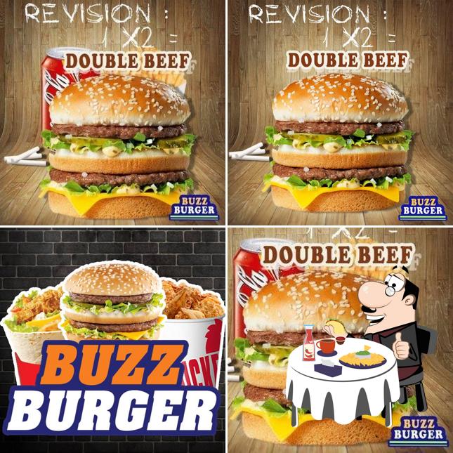 Essayez un hamburger à BUZZ BURGER