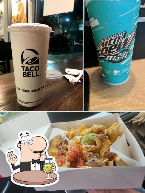 Voici l’image indiquant la boire et nourriture sur Taco Bell