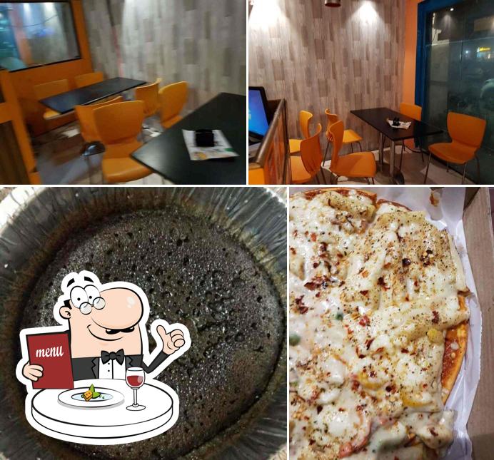 Among different things one can find food and interior at PIZZA