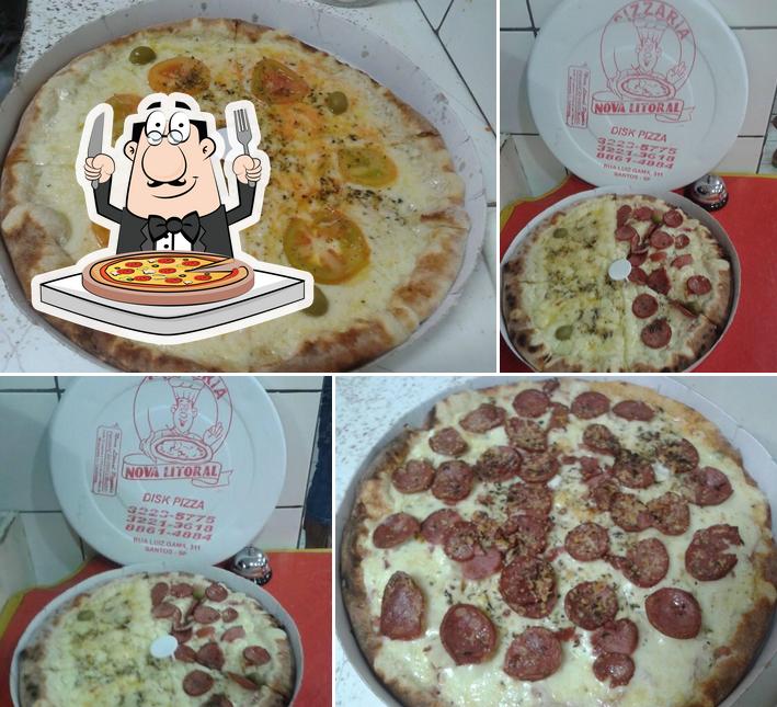 Escolha diferentes variedades de pizza