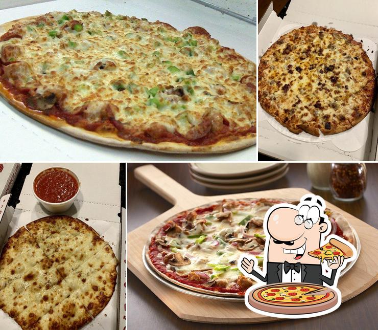 Try out pizza at Carbone's Pizza & Sports Bar