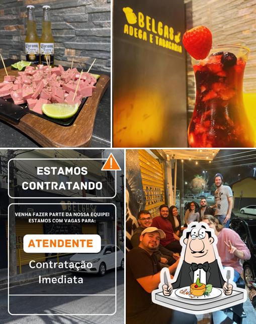 Esta é a ilustração ilustrando comida e exterior no Belgas Gastro Bar