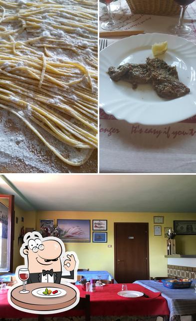La cibo e interni del ristorante