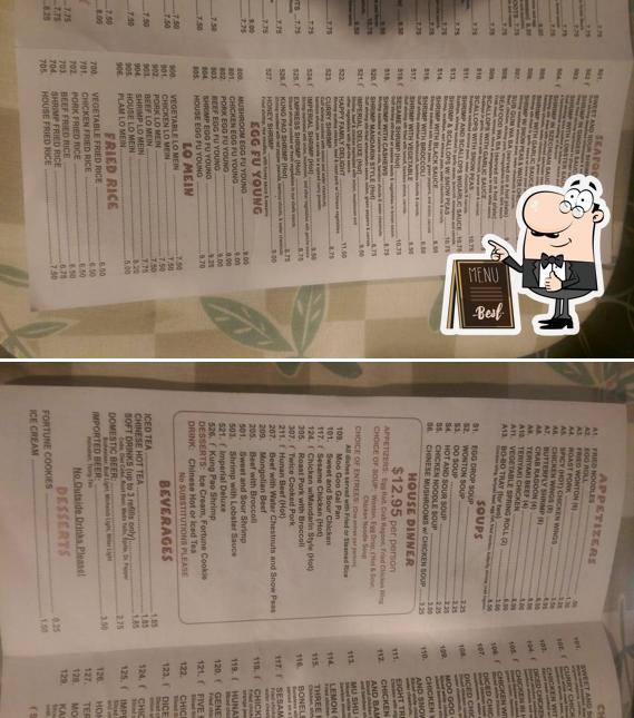 Szechuan Garden Chinese Restaurant in Knoxville Restaurant menu and
