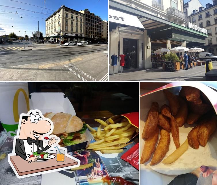 McDonald's si caratterizza per la cibo e esterno