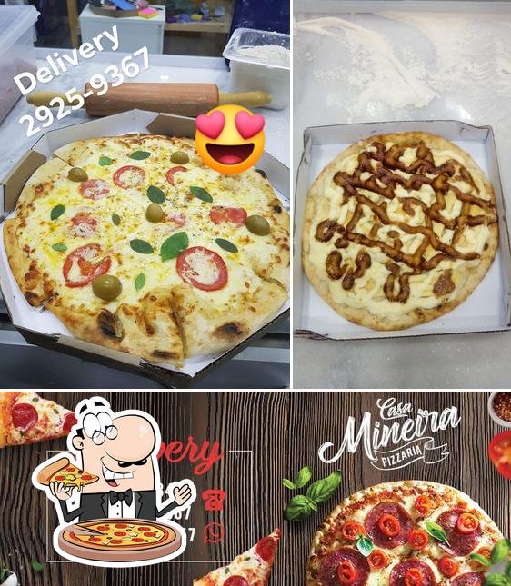 Consiga pizza no Pizzaria Casa Mineira