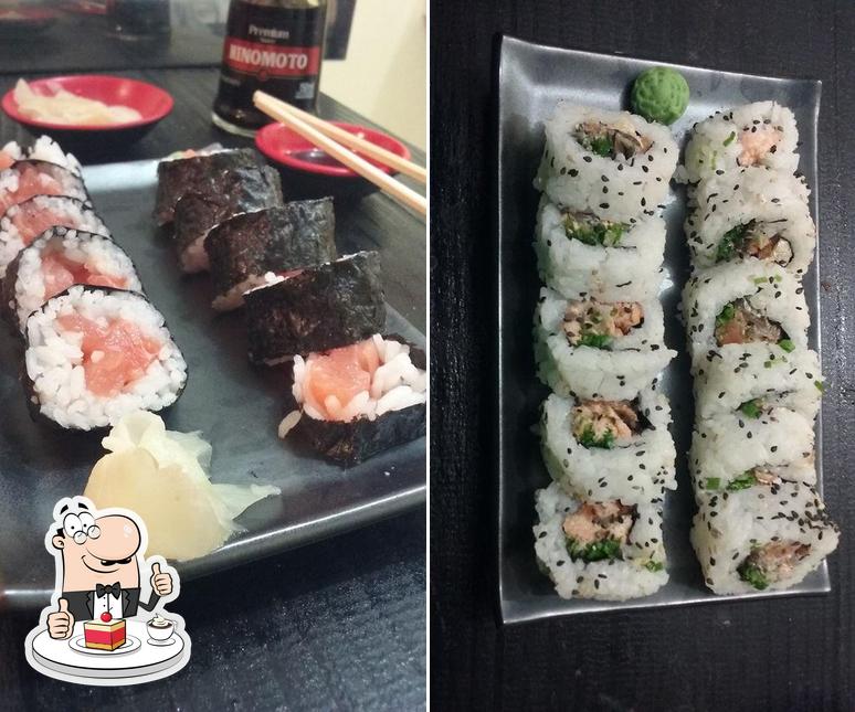 Japa Sushi Bar - São Thomé das Letras - MG serve uma escolha de sobremesas