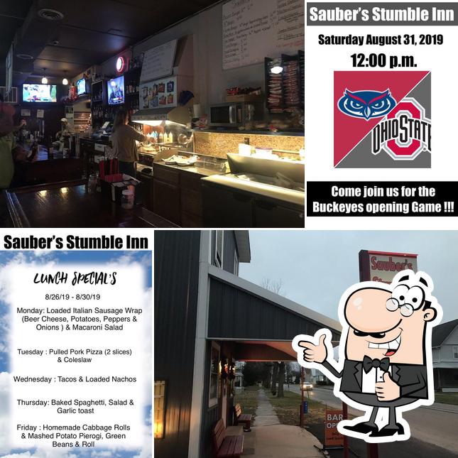 See this picture of Sauber's Stumble Inn