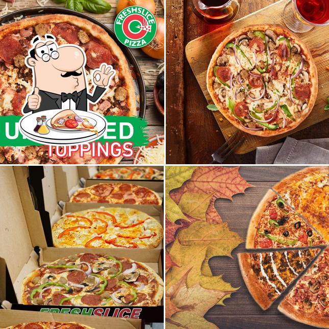 A Freshslice Pizza, vous pouvez prendre des pizzas