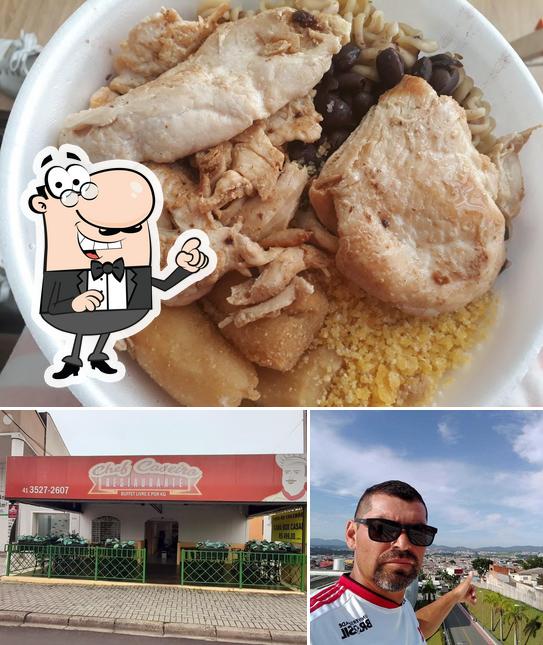 Entre diferentes coisas, exterior e comida podem ser encontrados no Restaurante Chef Caseiro