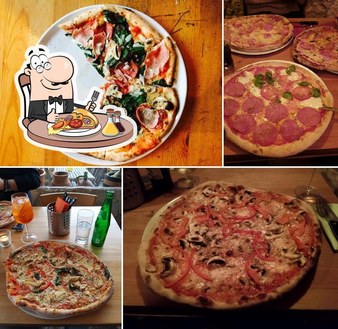En Zum Steinofen, puedes degustar una pizza
