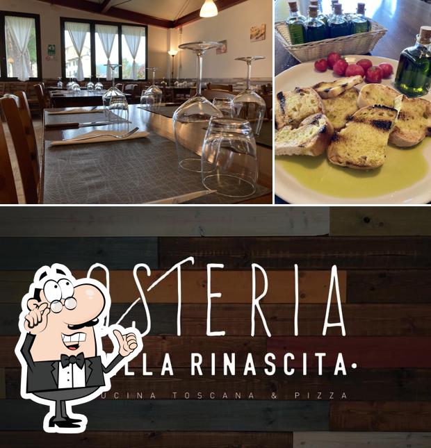 Gli interni di Osteria della Rinascita