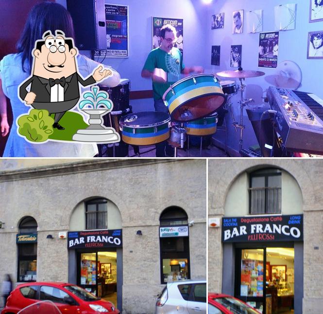 Bar Franco dei f.lli Rossi si caratterizza per la esterno e interni