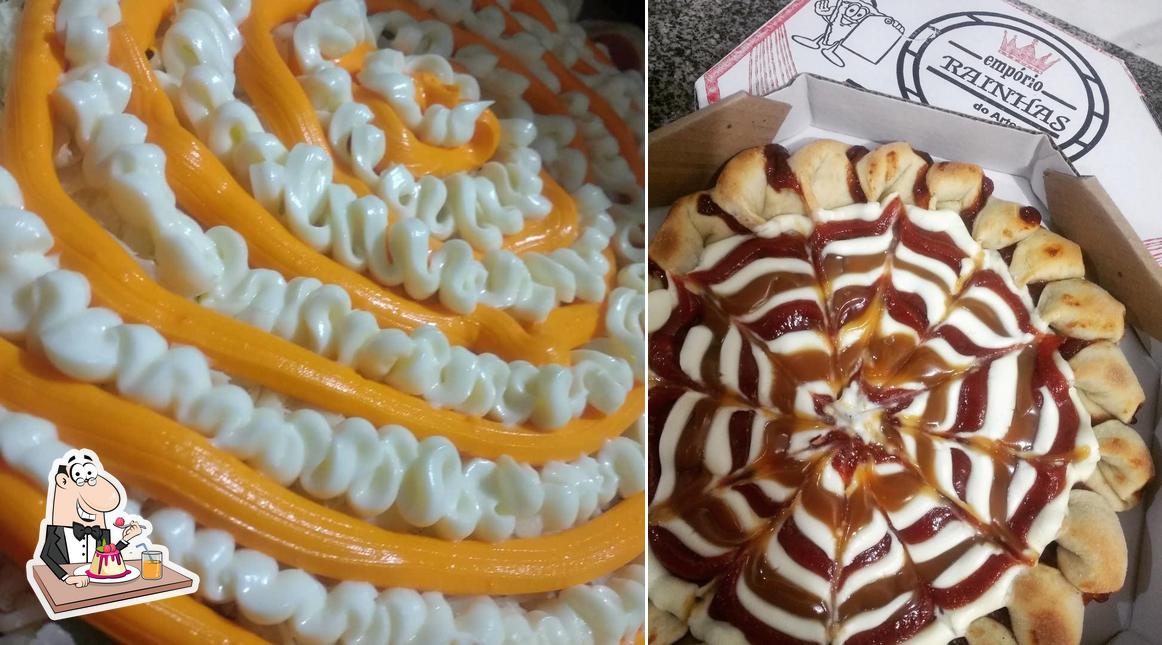 Empório Rainhas do Artesanal Pizza & Bar provê uma gama de pratos doces