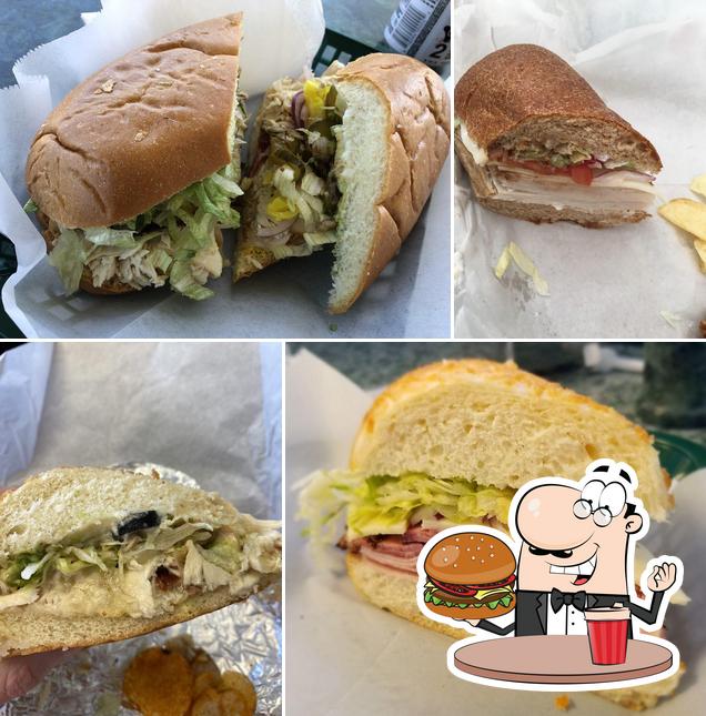 Get a burger at Mr. Pickle's Sandwich Shop