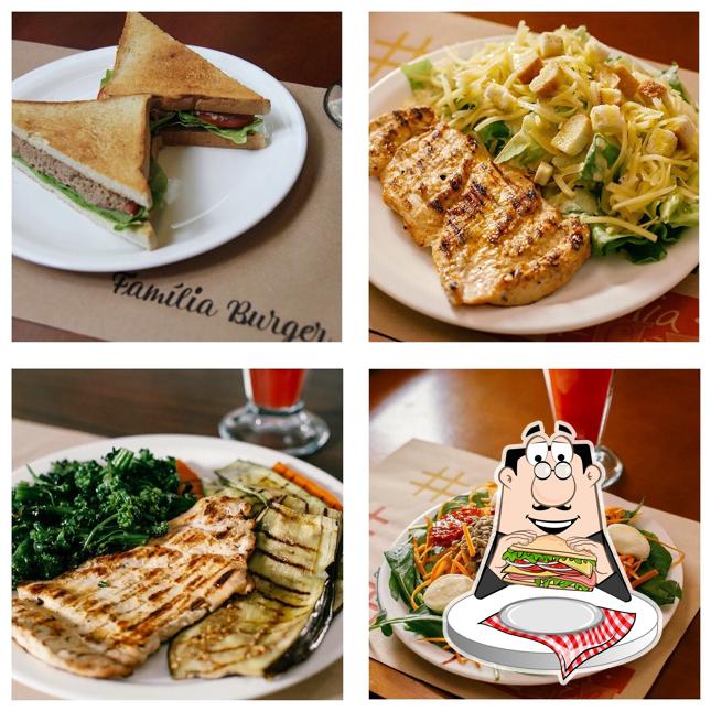 Clube sanduíches em Família Burger