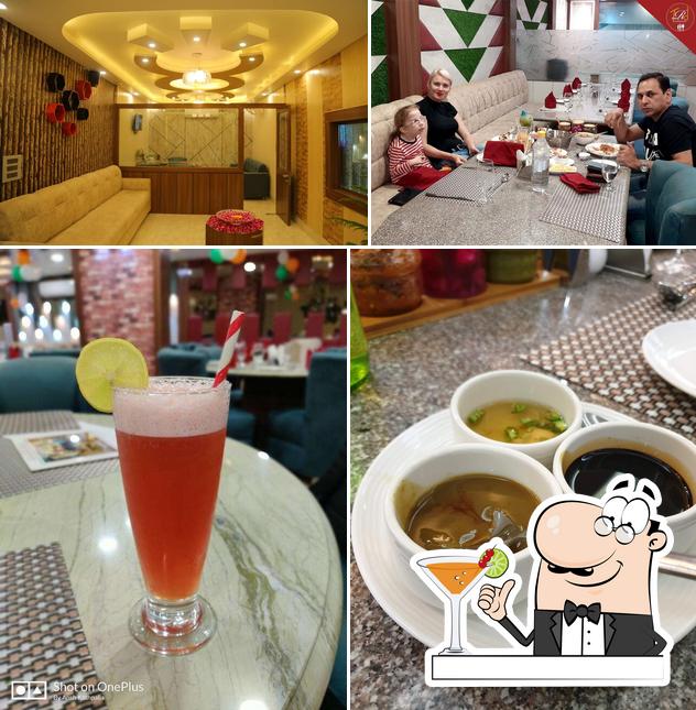 This is the picture depicting drink and interior at THE ROYAL DINING RESTAURANT