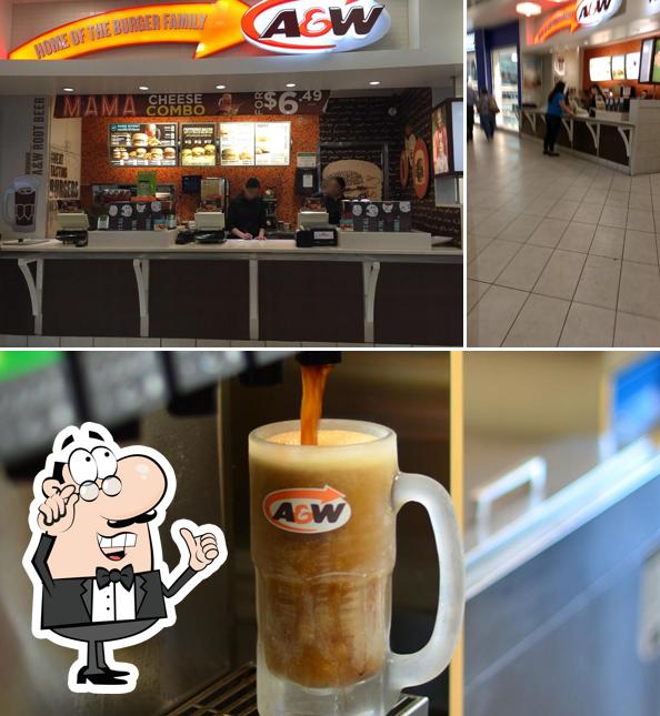 Voici l’image indiquant la intérieur et bière sur A&W Canada