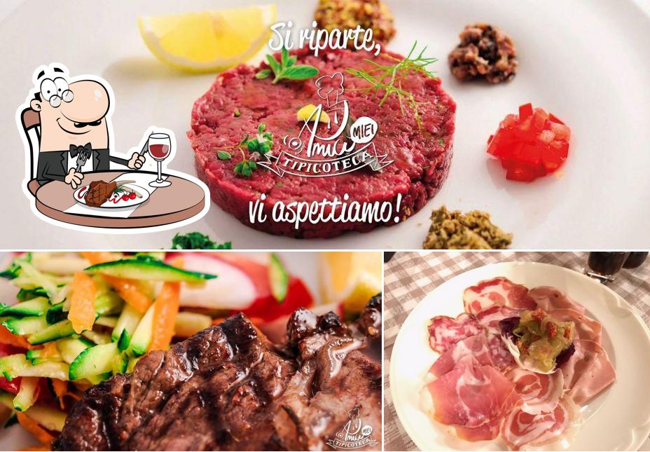 Prenez des plats à base de viande à Amici Miei Tipicoteca