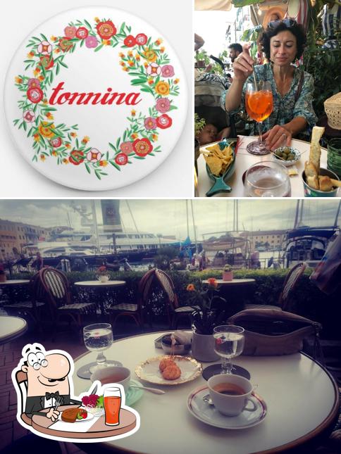 Estas son las fotos que muestran comedor y postre en La Tonnina