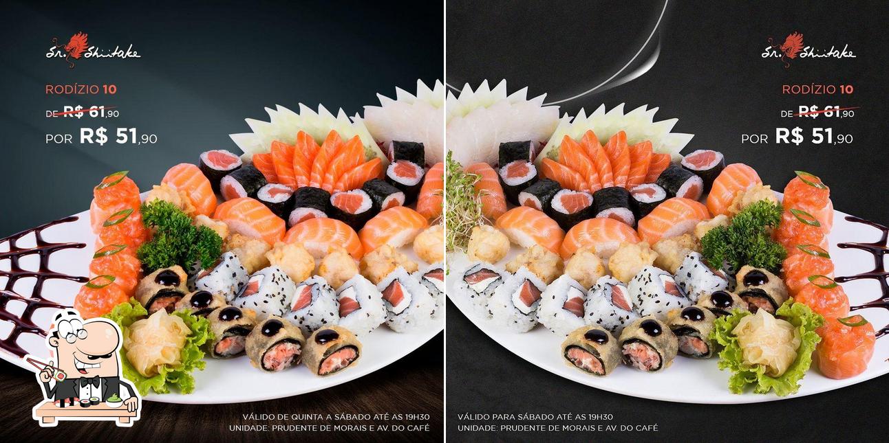Escolha diversas opções de sushi