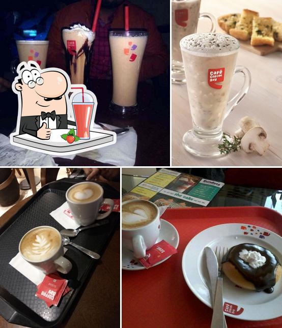 Enjoy a beverage at Cafe Coffee Day