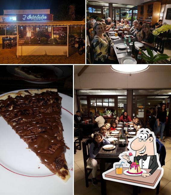 Interlúdio Pizzaria serve uma seleção de pratos doces