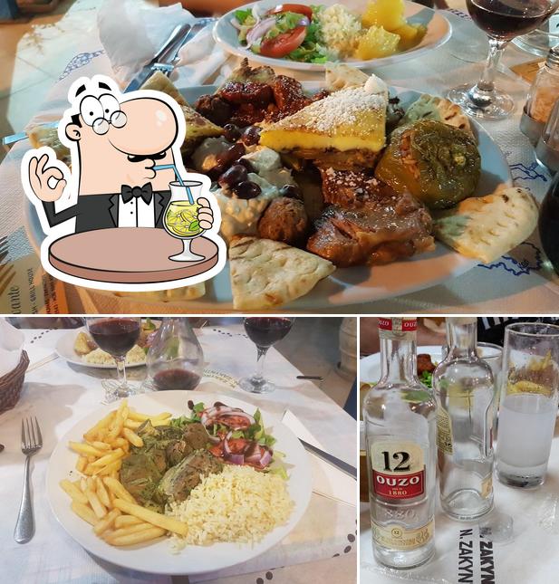 Take a look at the picture displaying drink and food at Levante Taverna